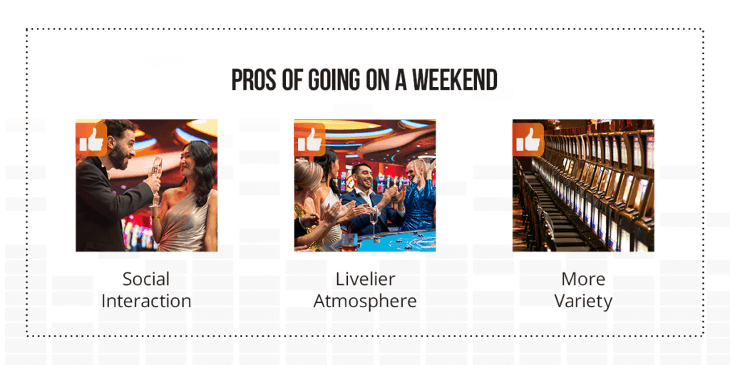 An infographic on the pros of going to a casino.