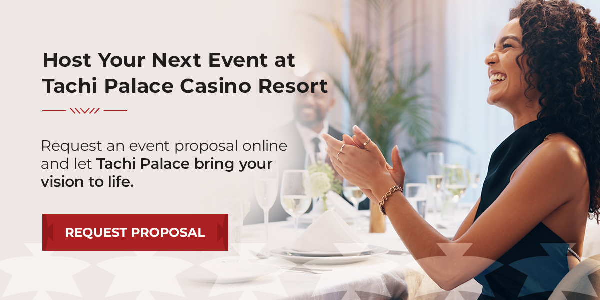 A graphic for Tachi Palace and their event space