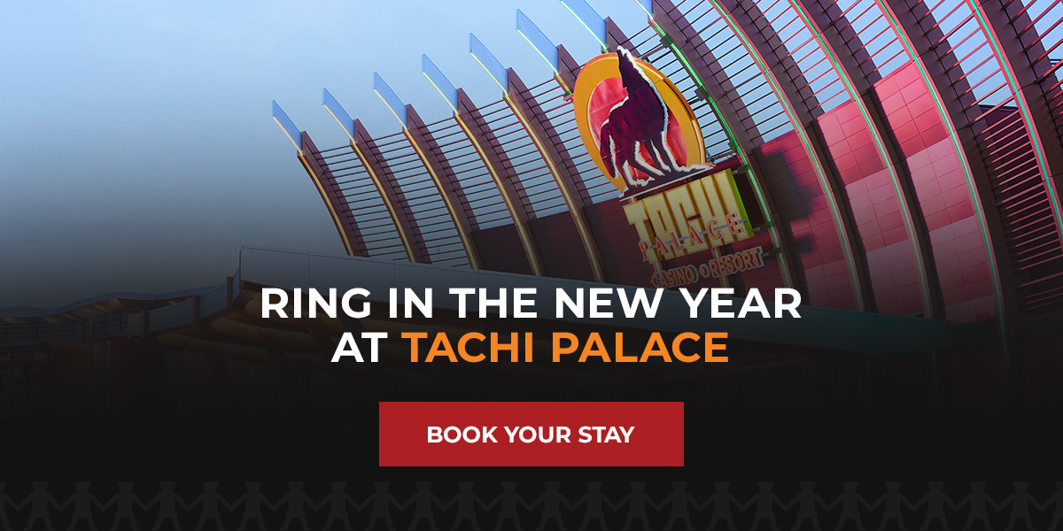 A photo of the outside of Tachi Palace